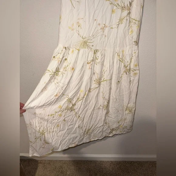 Sancia White Washed Floral Long Dress Size Medium - Picture 6 of 8